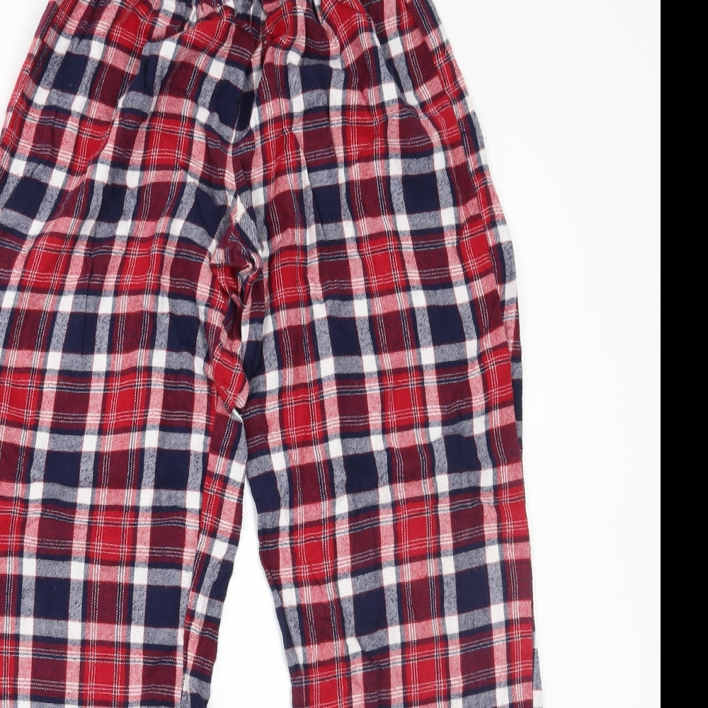 F&F Womens Red Plaid   Pyjama Pants Size 6