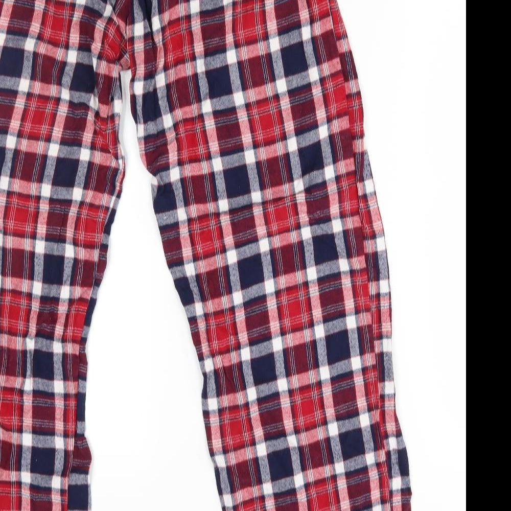 F&F Womens Red Plaid   Pyjama Pants Size 6