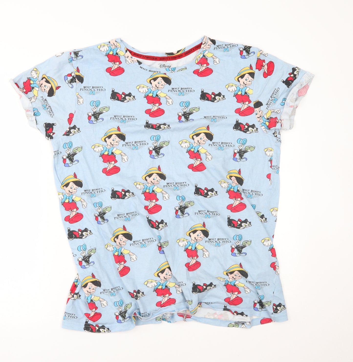 Primark Womens Blue    Pyjama Top Size S  - Pinocchio