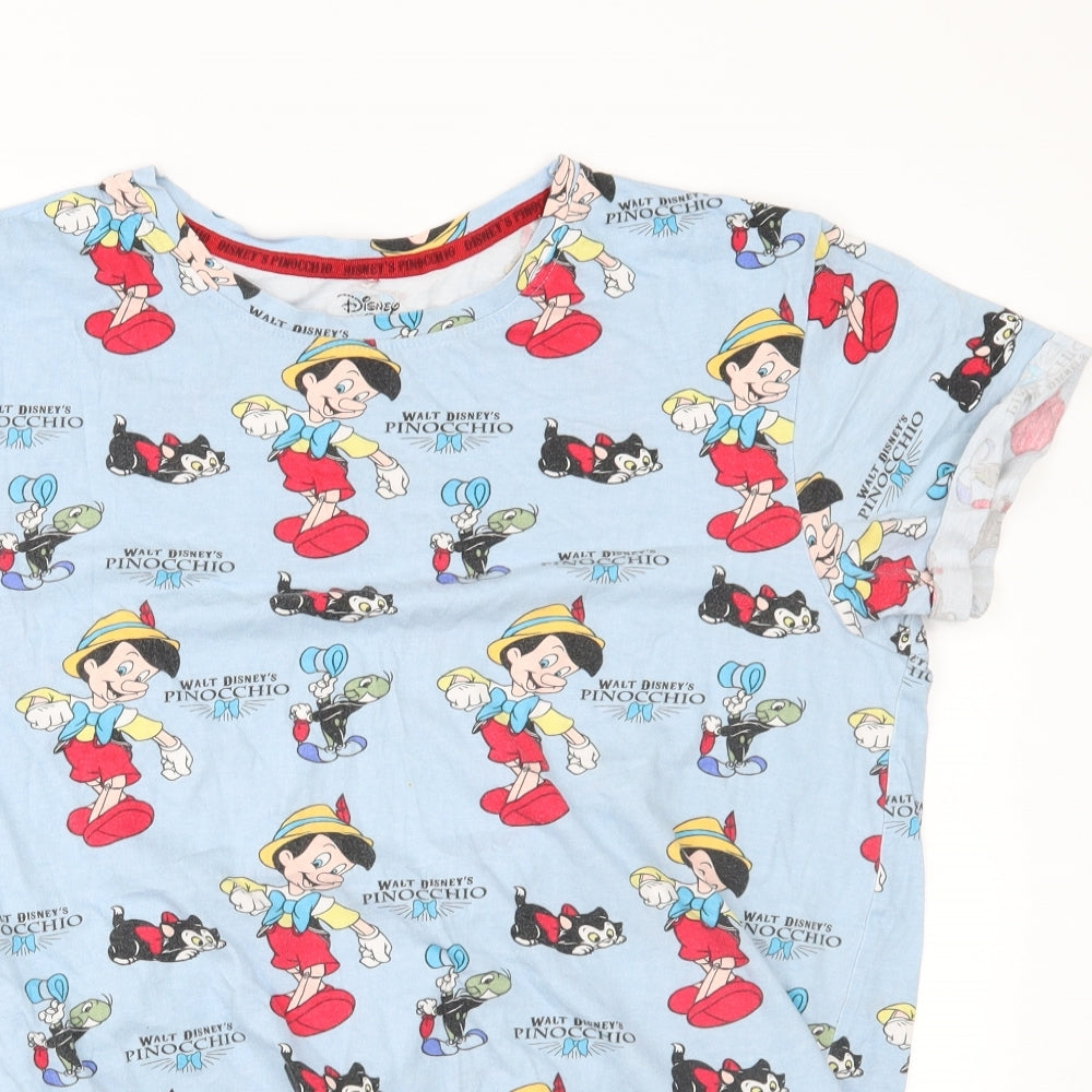 Primark Womens Blue    Pyjama Top Size S  - Pinocchio