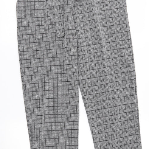 Preworn Womens Grey Plaid  Rain Trousers Trousers Size M L27 in