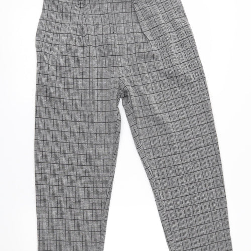 Preworn Womens Grey Plaid  Rain Trousers Trousers Size M L27 in
