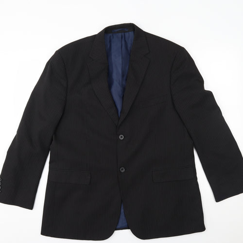 Greenwoods Mens Black Striped  Jacket Blazer