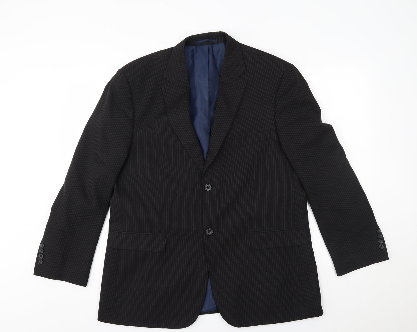 Greenwoods Mens Black Striped  Jacket Blazer
