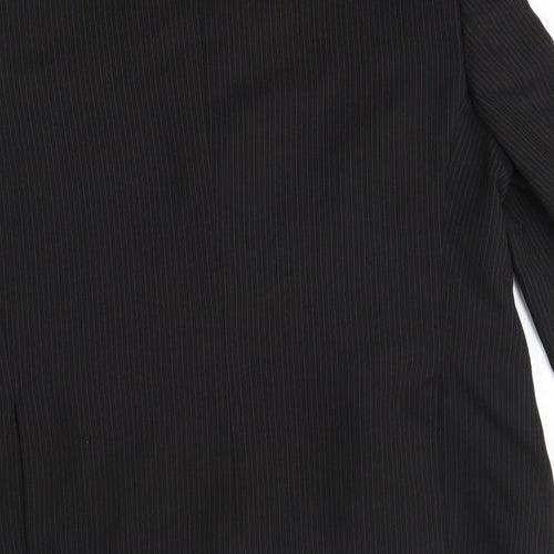 Greenwoods Mens Black Striped  Jacket Blazer