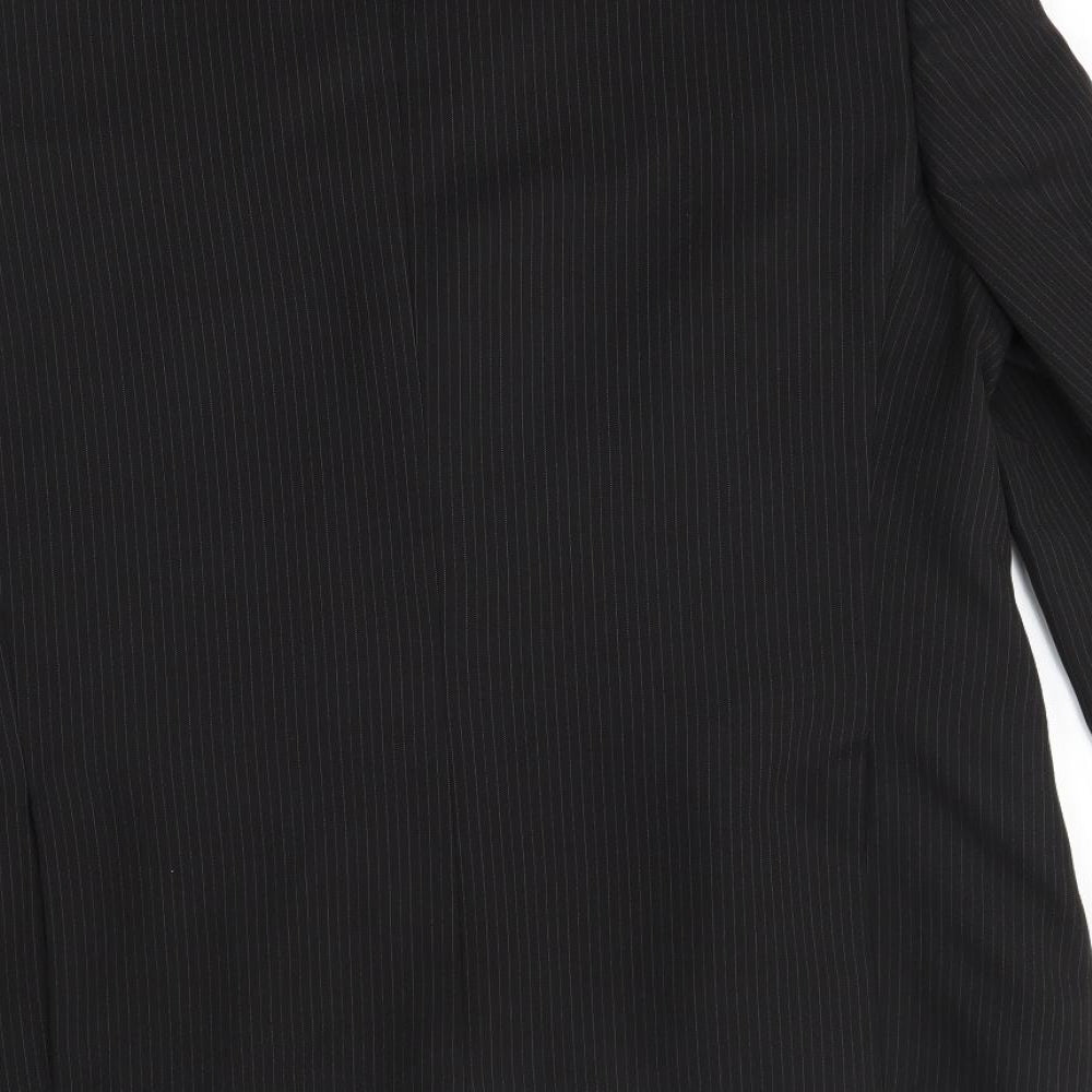 Greenwoods Mens Black Striped  Jacket Blazer