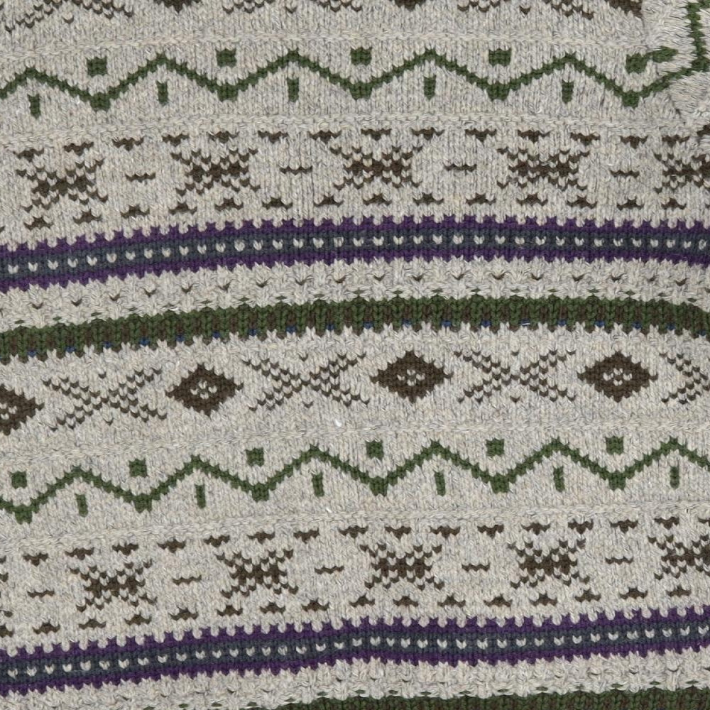 Frederick anderson copenhagen Mens Grey Fair Isle  Pullover Jumper Size M