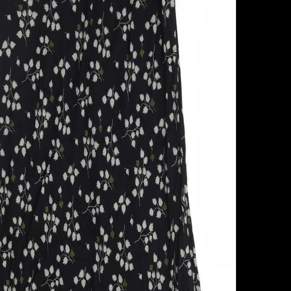 BHS Womens Black Floral  Maxi Skirt Size 14  - part of a matching set