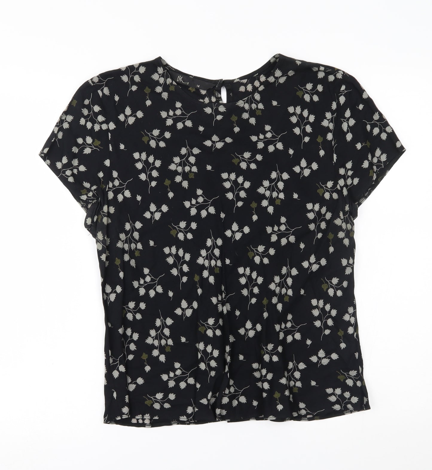 BHS Womens Black   Basic Blouse Size 14