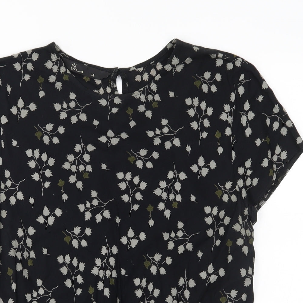 BHS Womens Black   Basic Blouse Size 14