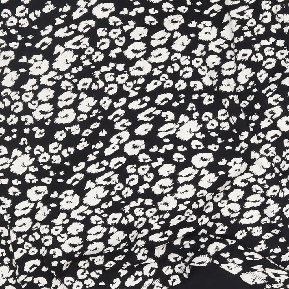 TU Womens Black Floral  Basic T-Shirt Size 14