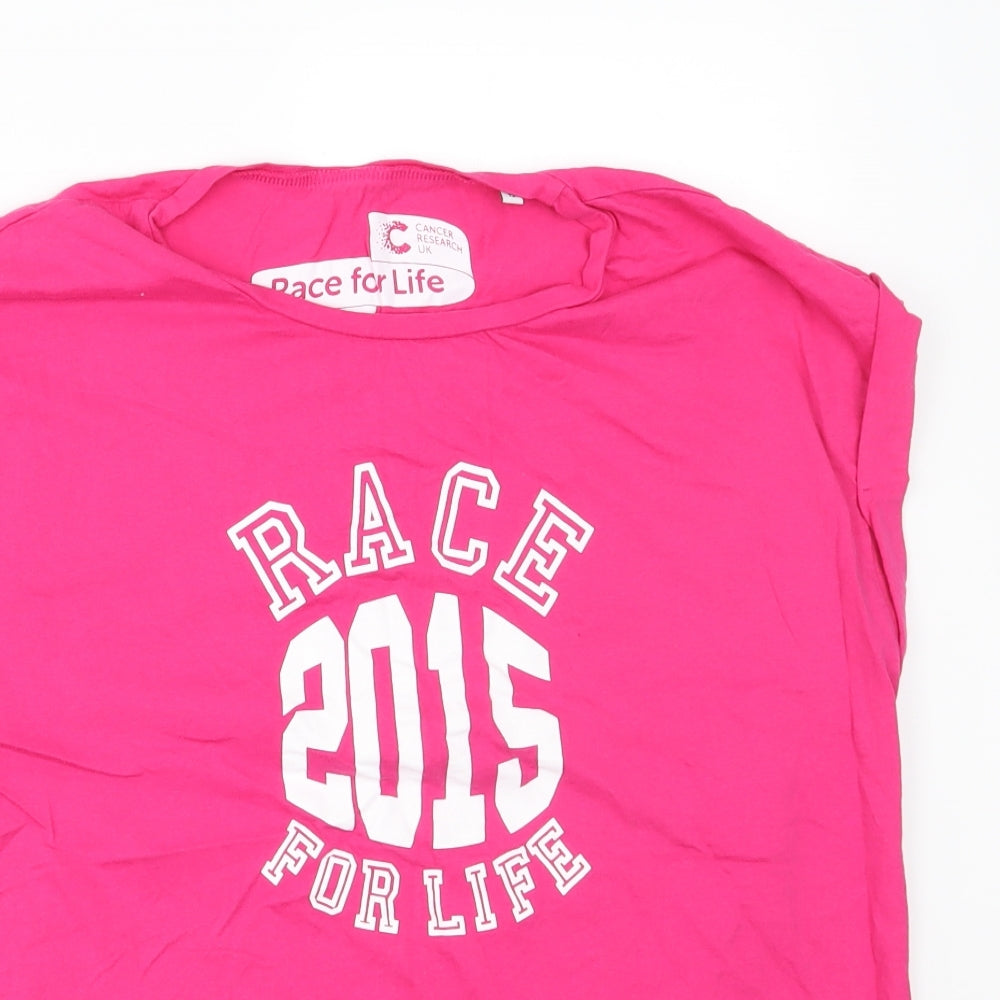 cancer research uk Womens Pink   Basic T-Shirt Size 12