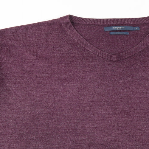 Atlantic Bay Mens Purple   Pullover Jumper Size XL