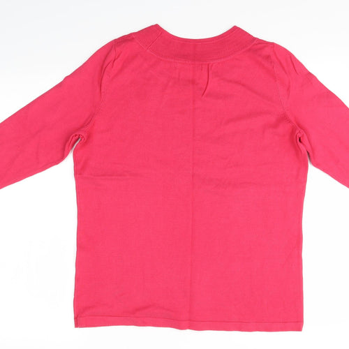 BM Collection Womens Pink   Pullover Jumper Size S