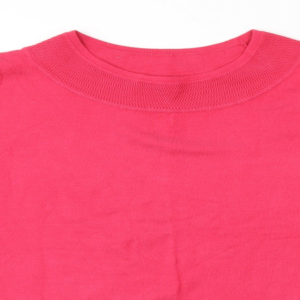 BM Collection Womens Pink   Pullover Jumper Size S