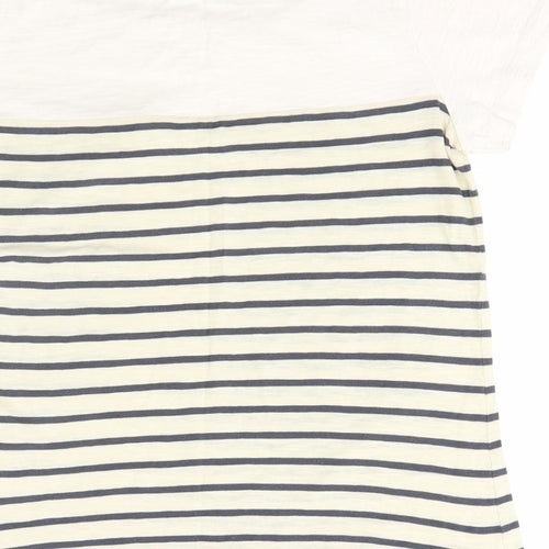 Preworn Womens Multicoloured Striped  Basic T-Shirt Size S