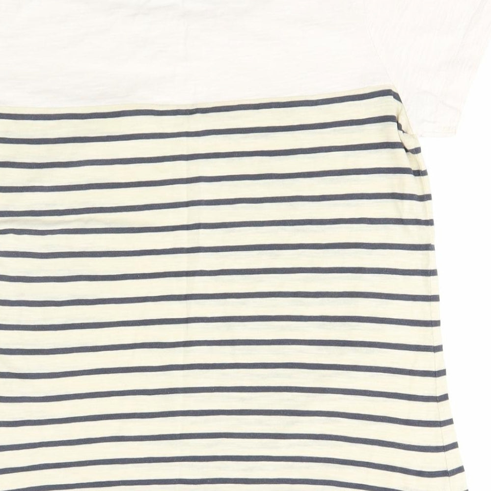 Preworn Womens Multicoloured Striped  Basic T-Shirt Size S
