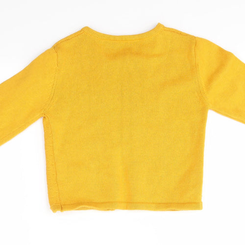 Nutmeg Girls Yellow   Cardigan Jumper Size 7-8 Years
