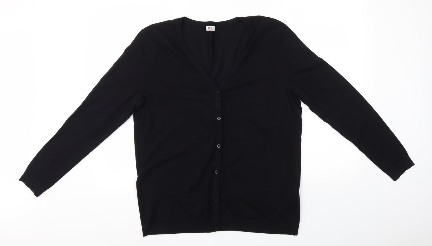 Flashlights Womens Black   Cape Jumper Size 18