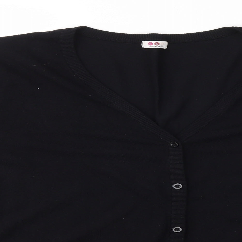 Flashlights Womens Black   Cape Jumper Size 18