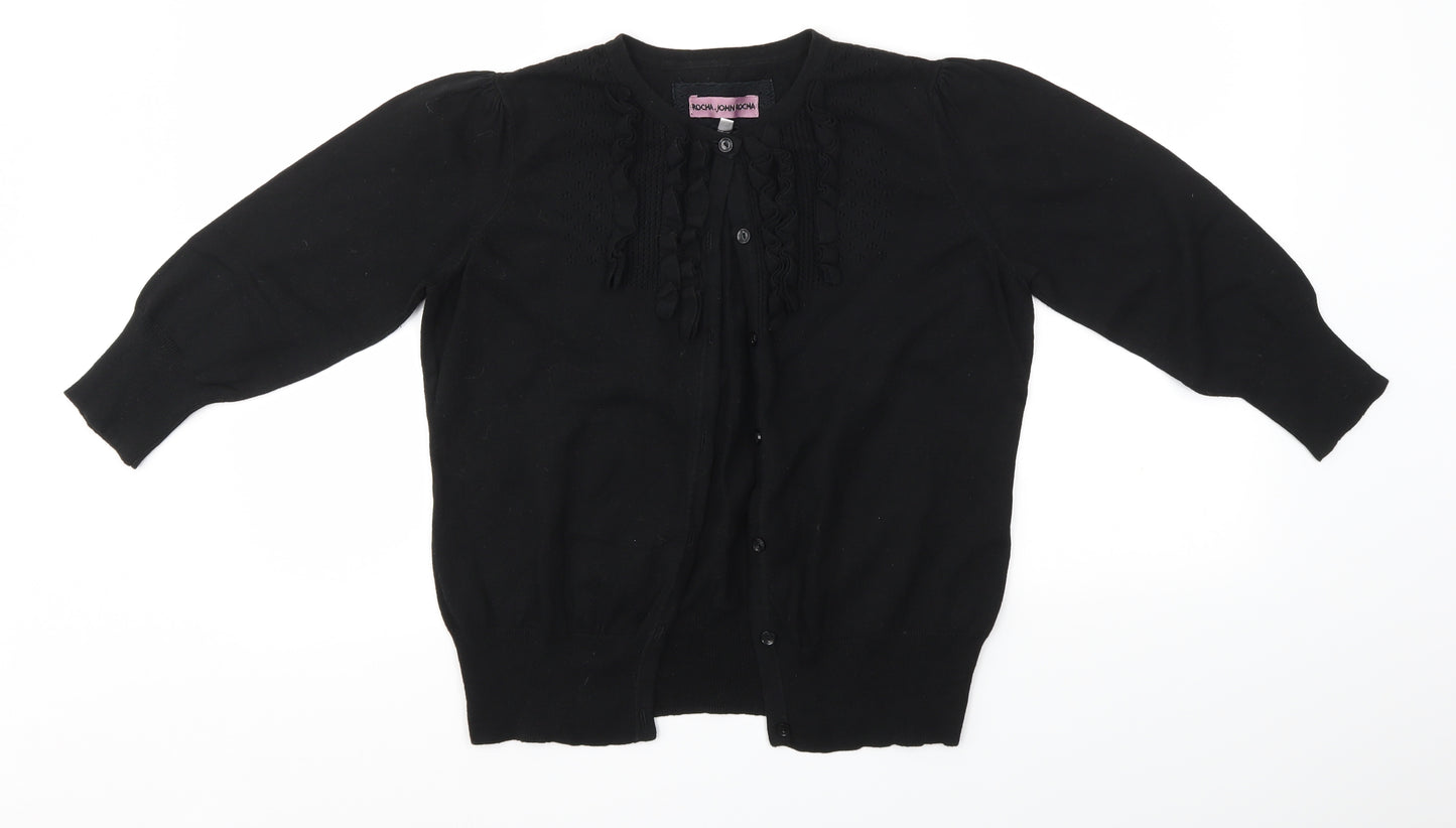 John Rocha Womens Black   Cardigan Jumper Size 16