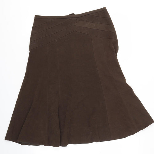 BHS Womens Brown   A-Line Skirt Size 14