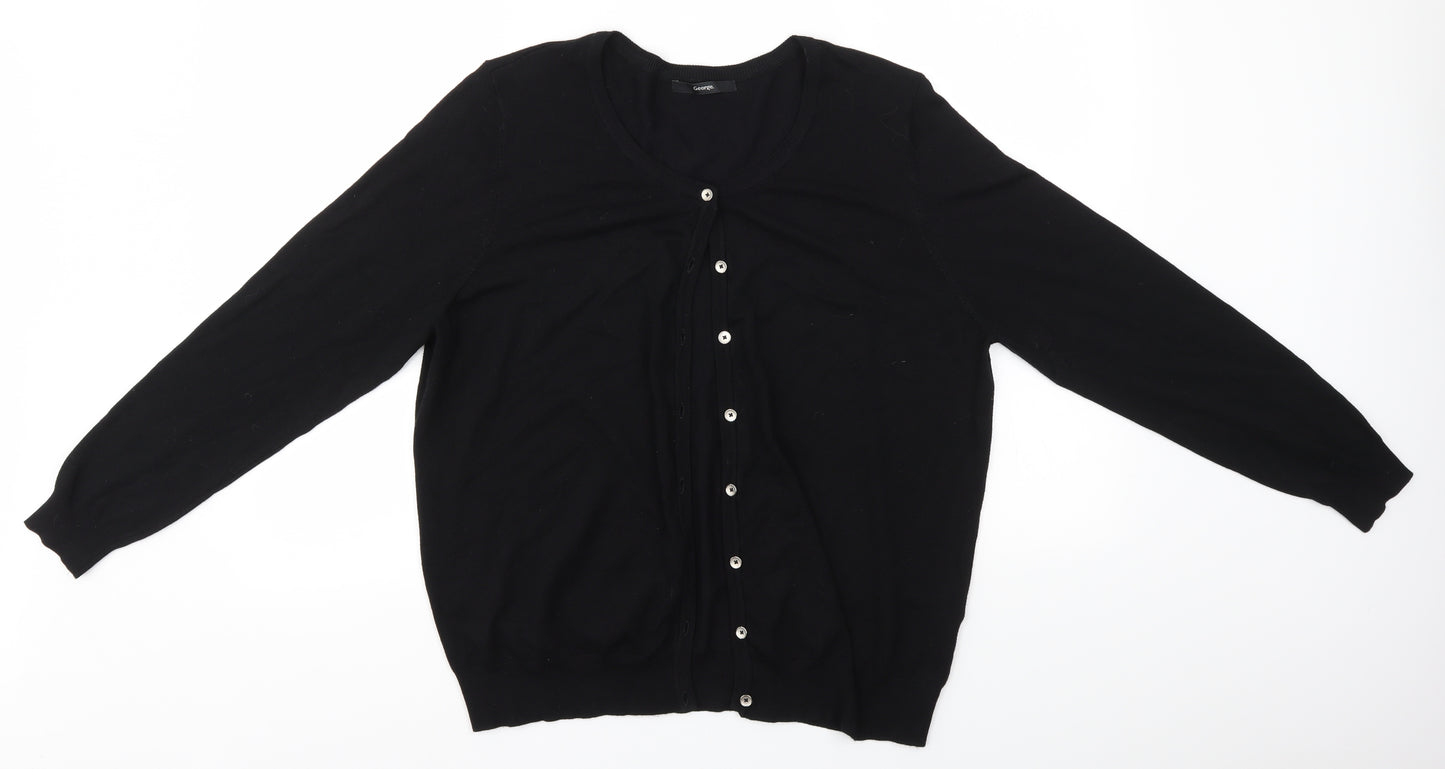 George Womens Black   Cardigan Jumper Size 20
