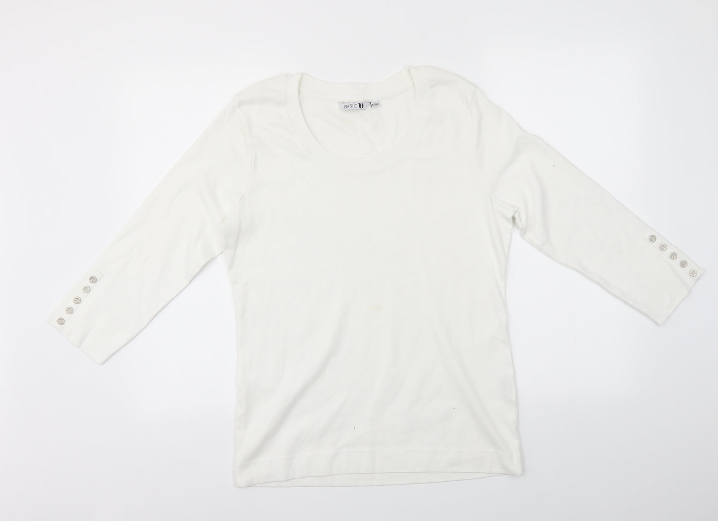 Basic U Womens White   Basic T-Shirt Size L