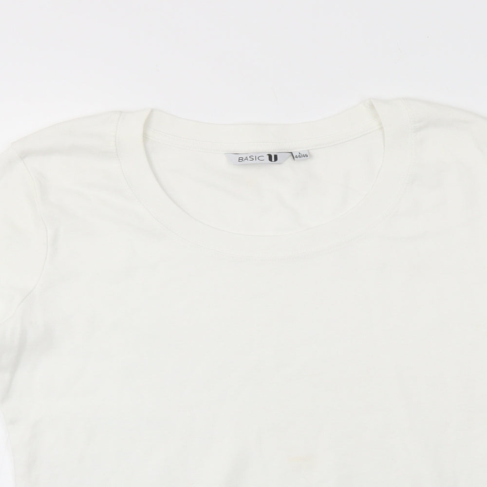 Basic U Womens White   Basic T-Shirt Size L