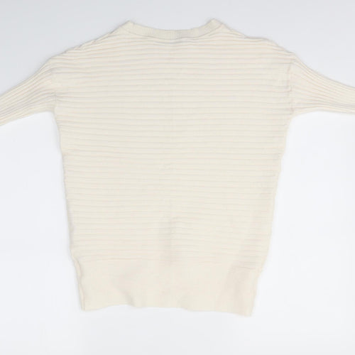 George Womens White   Pullover Jumper Size XS