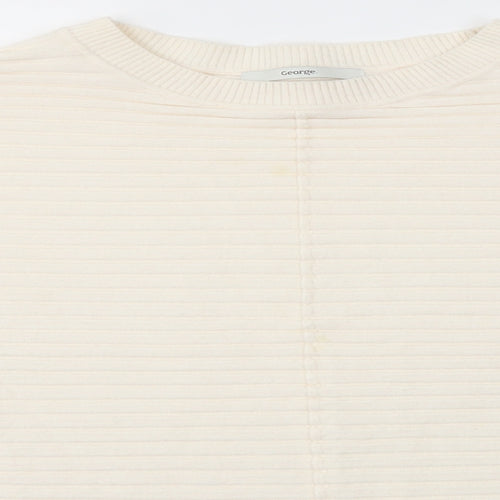 George Womens White   Pullover Jumper Size XS