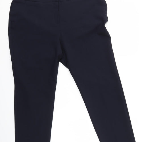Preworn Womens Blue   Dress Pants Trousers Size 16 L25 in