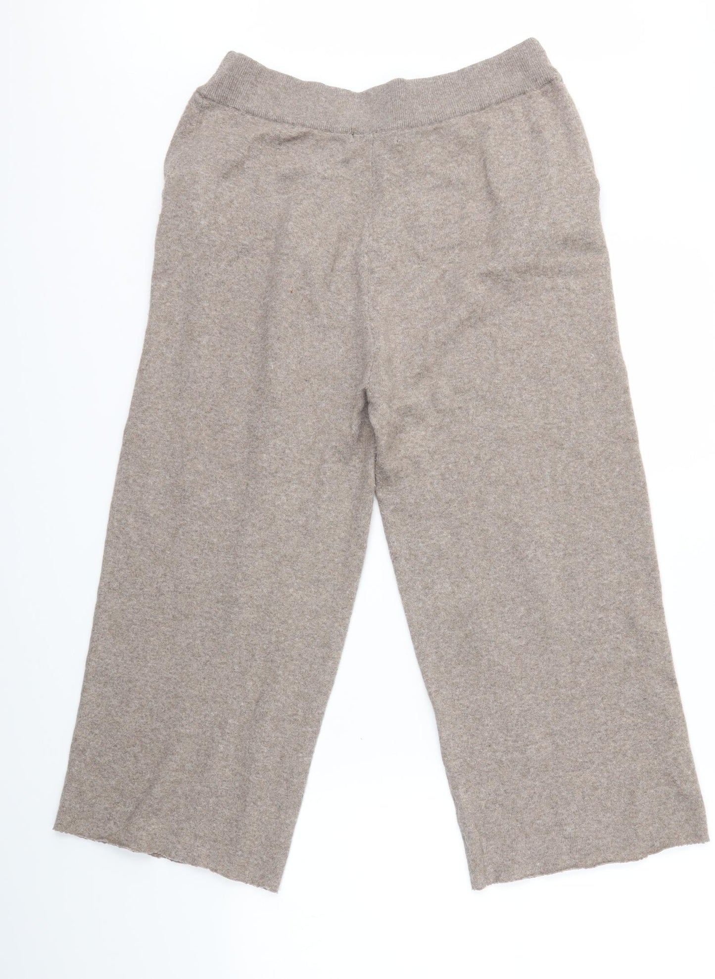 F&F Womens Beige  Knit Trousers  Size 14 L20.5 in