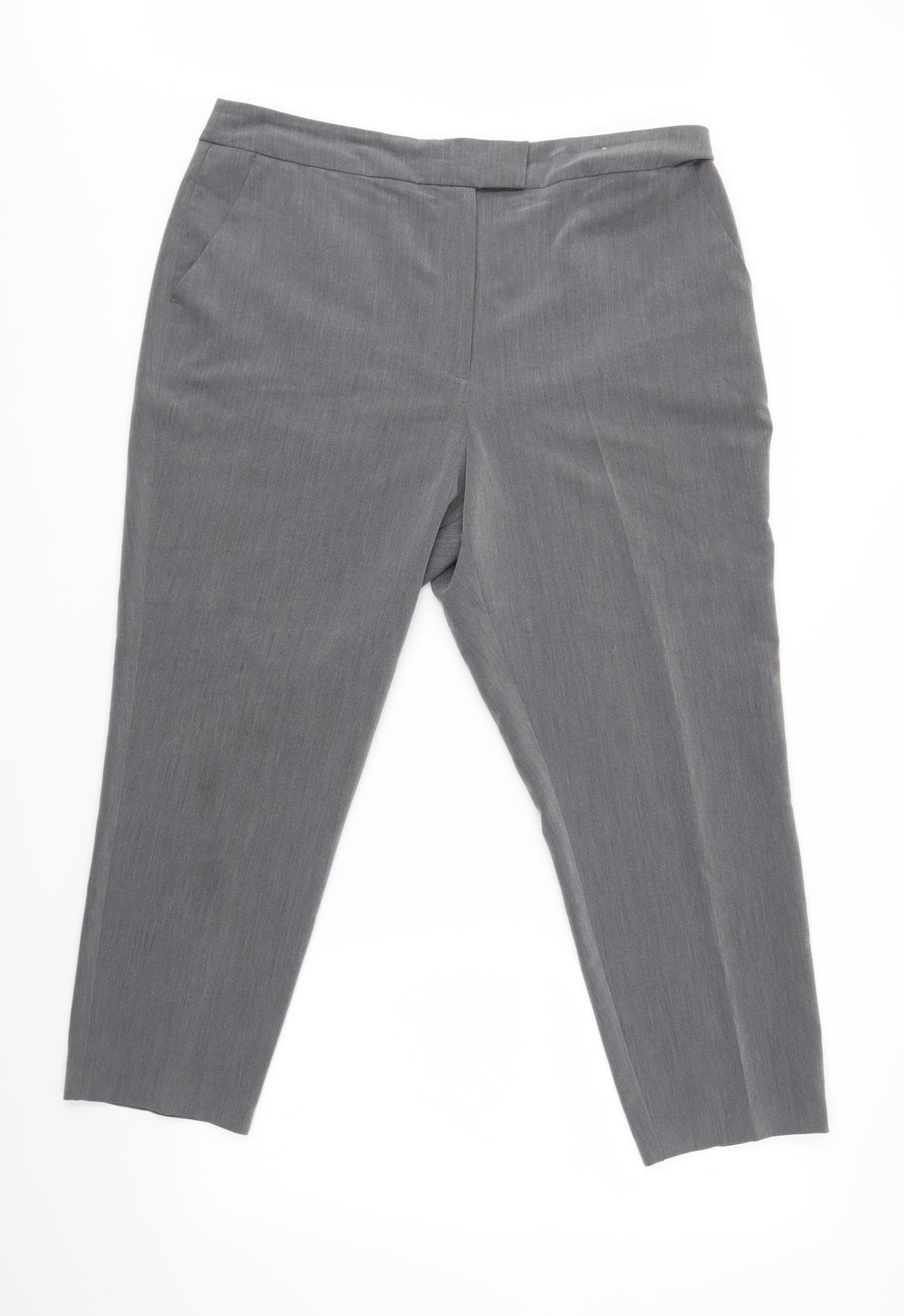 F&F Womens Grey   Dress Pants Trousers Size 16 L24 in