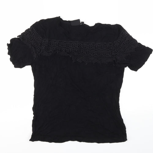 BE YOU Girls Black   Basic T-Shirt Size 10 Years