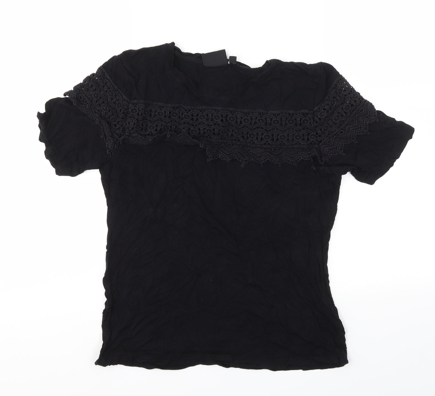 BE YOU Girls Black   Basic T-Shirt Size 10 Years