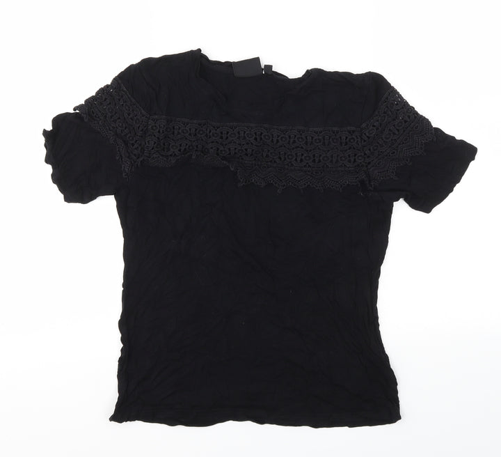 BE YOU Girls Black   Basic T-Shirt Size 10 Years
