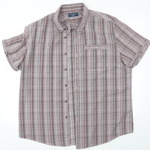Atlantic Bay Mens Multicoloured Check   Dress Shirt Size 2XL