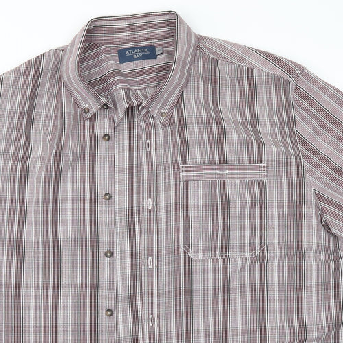 Atlantic Bay Mens Multicoloured Check   Dress Shirt Size 2XL