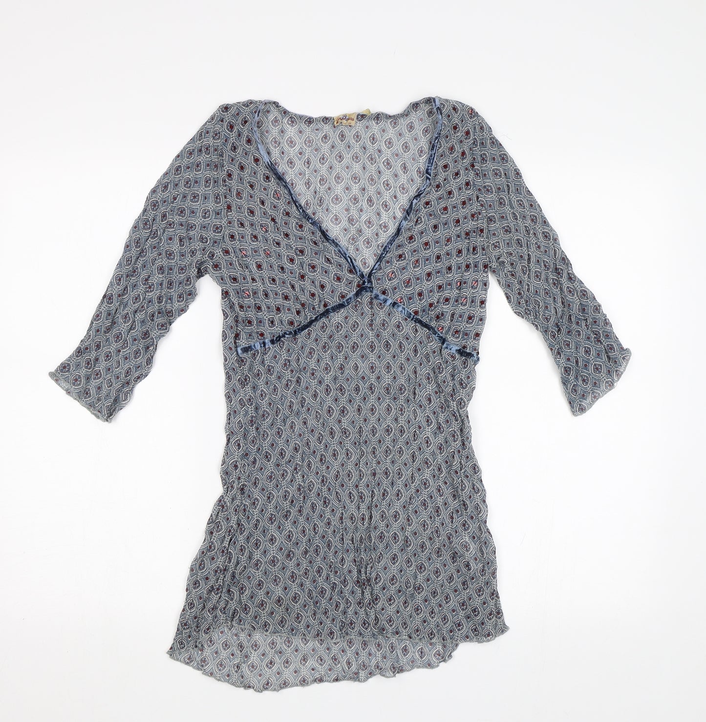 Joe Browns Womens Green Geometric  Basic Blouse Size 8