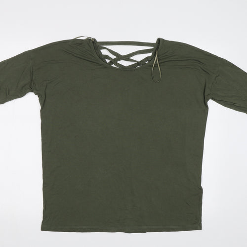 Peacoxs Womens Green   Basic Blouse Size 16
