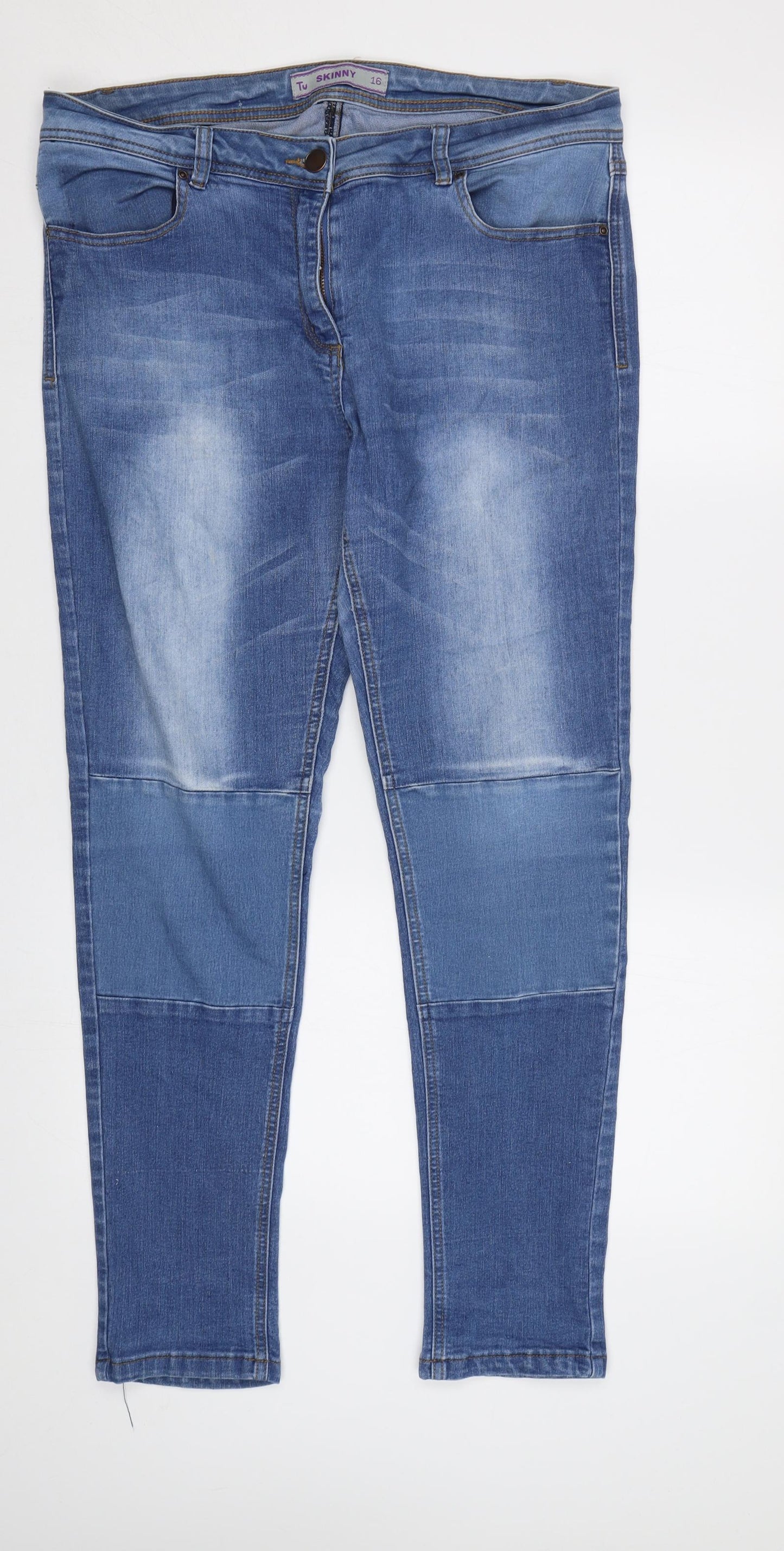 TU Womens Blue   Skinny Jeans Size 16 L29 in