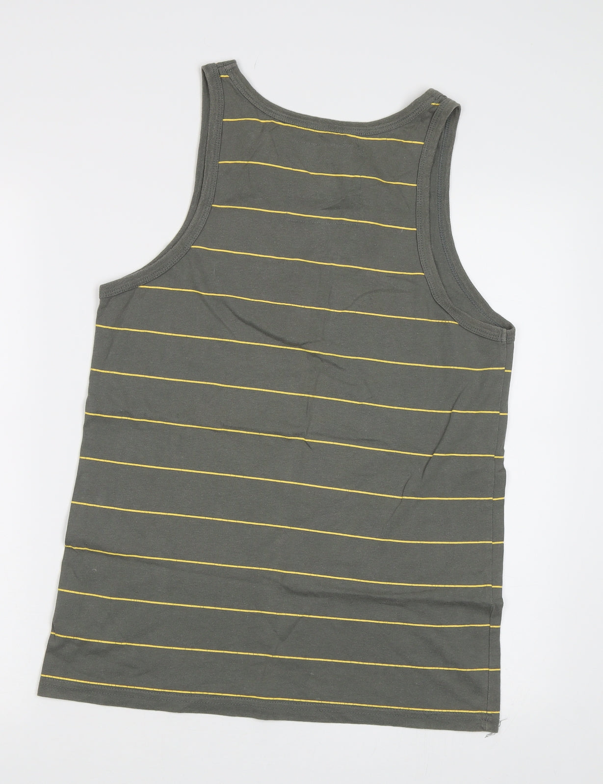 Bauhaus Mens Green Striped   T-Shirt Size M