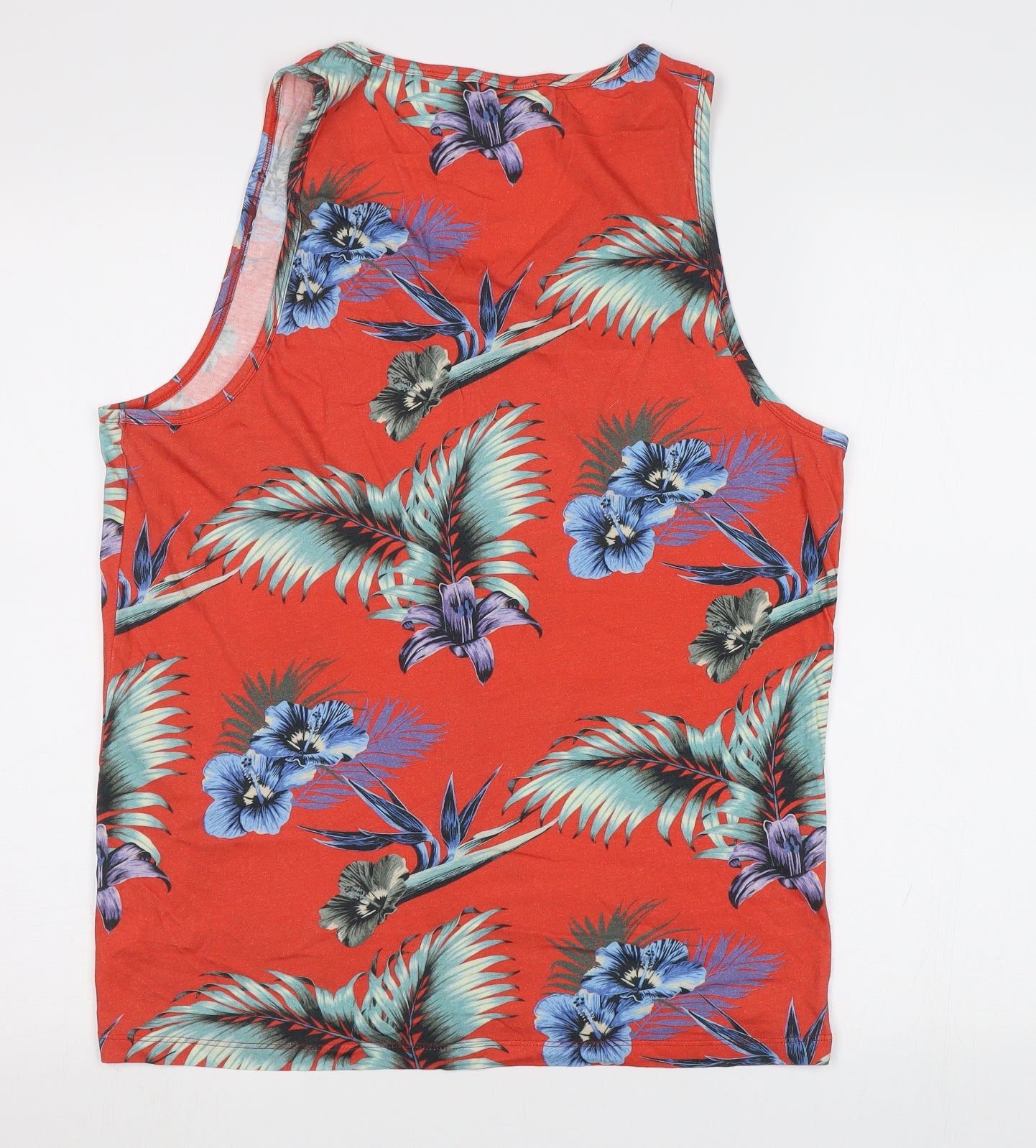 NEXT Mens Red Floral   T-Shirt Size M