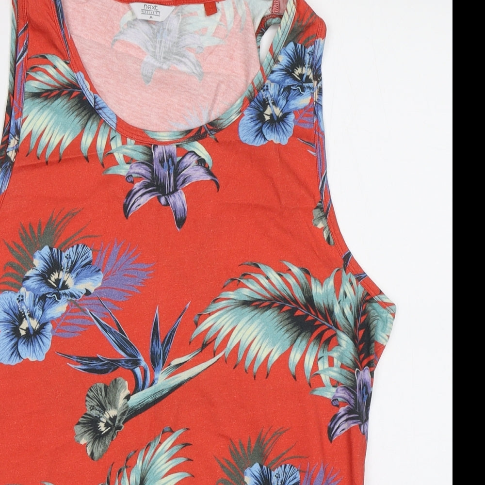 NEXT Mens Red Floral   T-Shirt Size M
