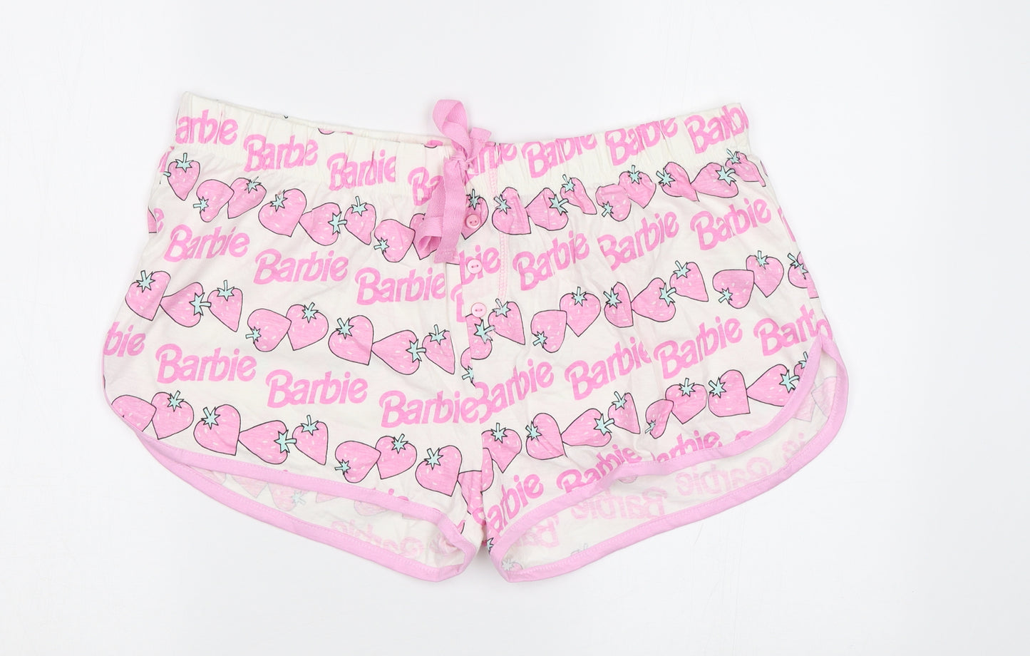 Primark Womens Pink Geometric   Pyjama Pants Size M  - Barbie