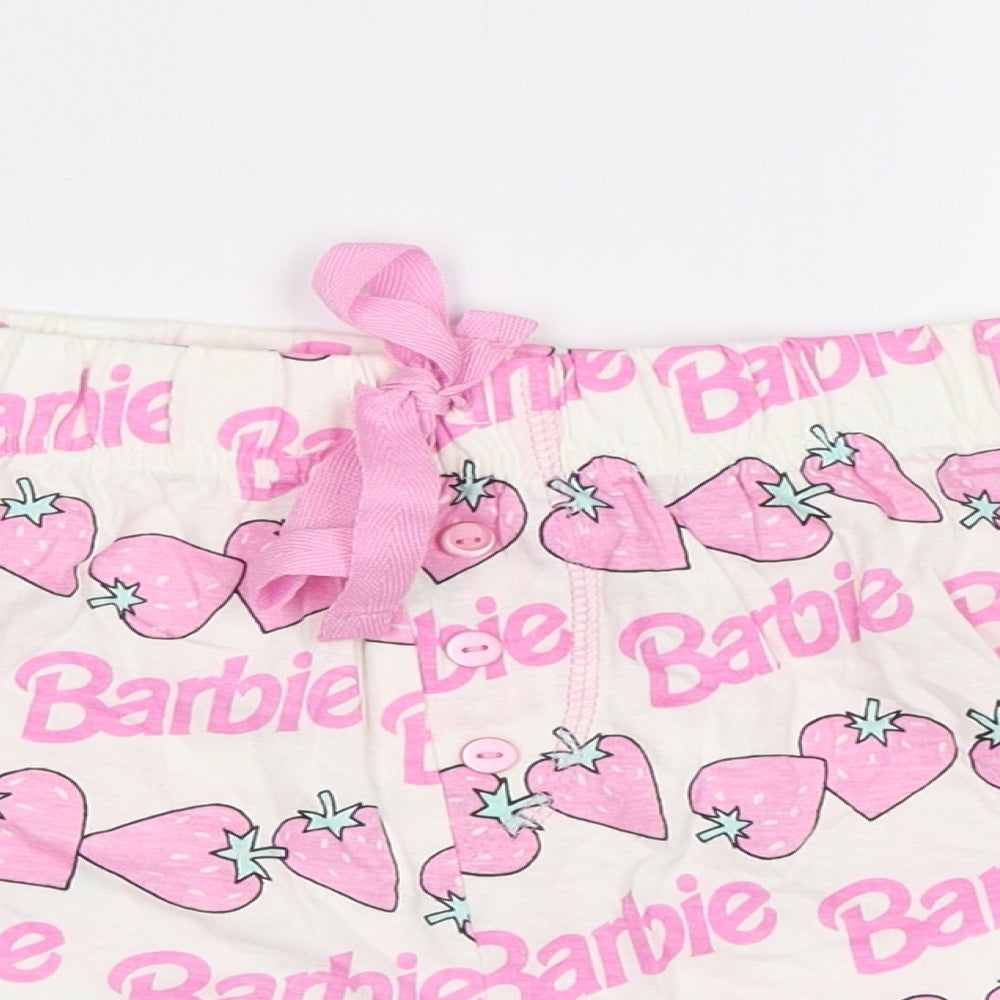 Primark Womens Pink Geometric   Pyjama Pants Size M  - Barbie