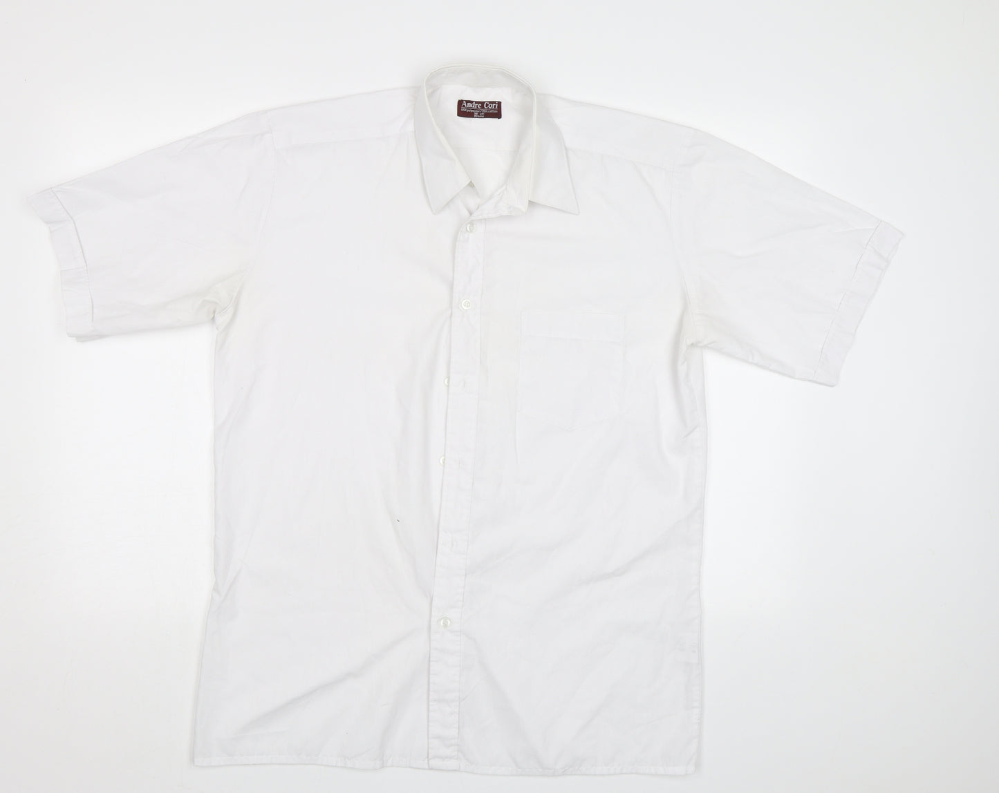 Andre Cori Mens White    Dress Shirt Size 15.5