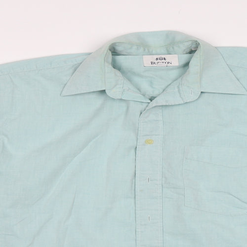 Burton Mens Green    Dress Shirt Size 15.5
