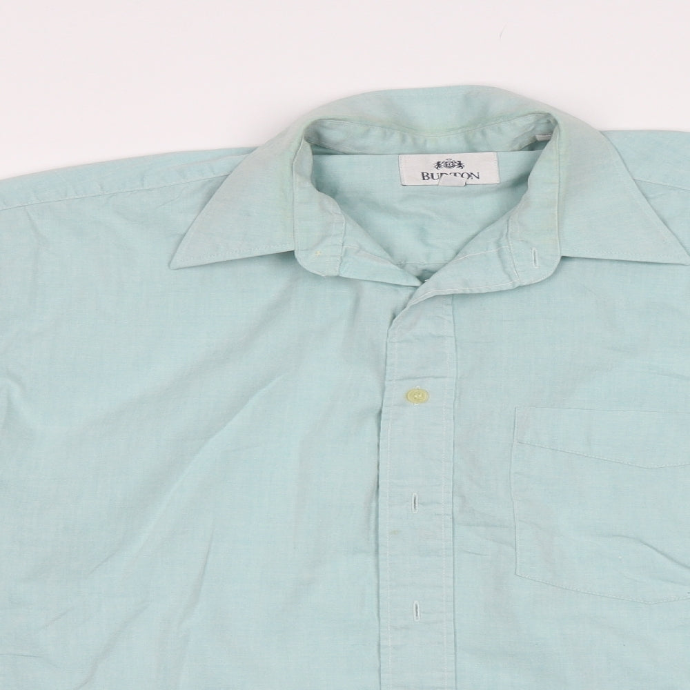 Burton Mens Green    Dress Shirt Size 15.5